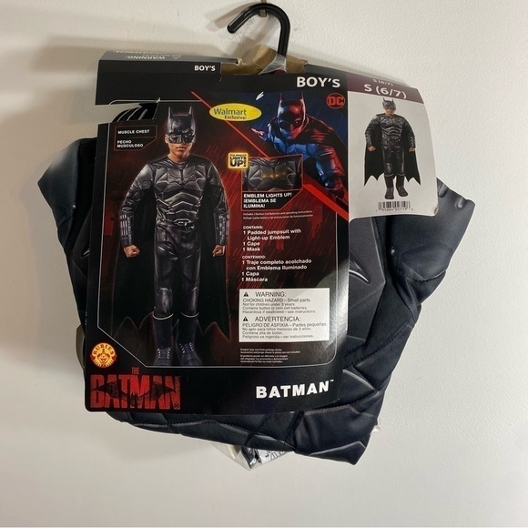 Batman Costume NWT Boys Small 6/7 Black Kids Halloween Super Hero - Picture 2 of 5